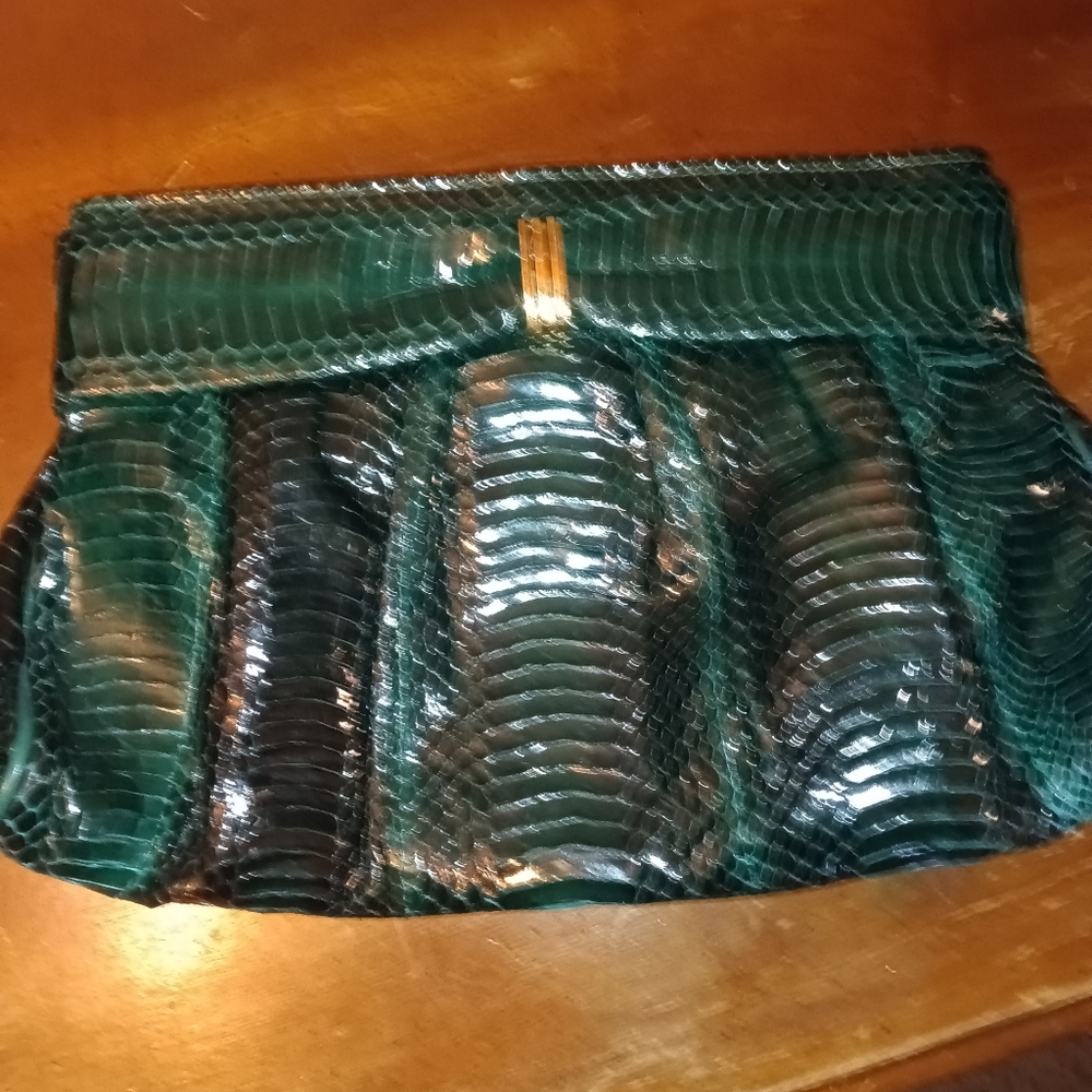 Dark Green J.Reneé Textured Clutch